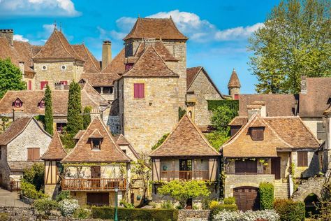 Skip Mont-St-Michel and Go to these Under the Radar French Hilltop Villages Instead Fairy Tale Village, Old Village, Old Stone Houses, Montepulciano, Castle Ruins, Les Cascades, Beaux Villages, Loire Valley, Above The Clouds