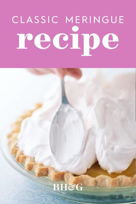 Meringue For Pie, Marange Recipe, Meringue Pie Topping, Easy Meringue Recipe, Fruit Crisp Recipe, Easy Meringues, Perfect Meringue, Berry Desserts, Crisp Recipes