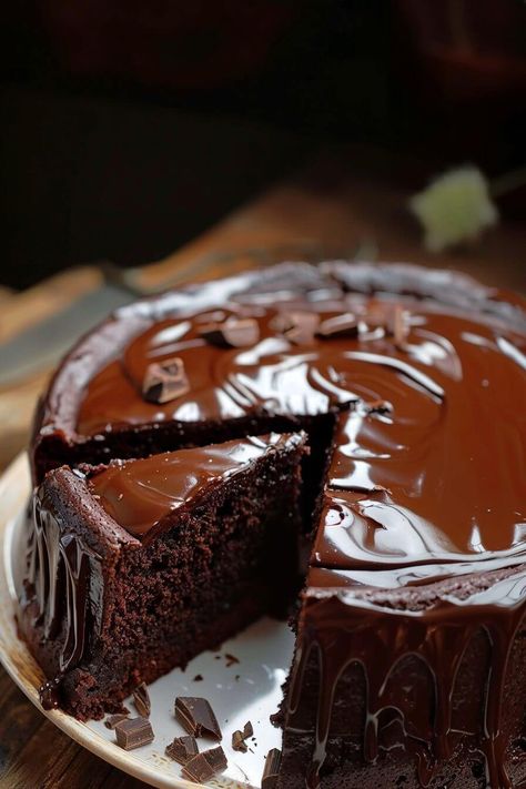 Chocolate Fudge Brownie Cake, Chocolate Brownie Cake Recipe, Vegetarian Chocolate Cake, Brownie Cake Recipe, Chocolate Fudge Cake Recipe, Fudge Cake Recipe, Ganache Icing, Chocolate Brownie Cake, Rich Cake