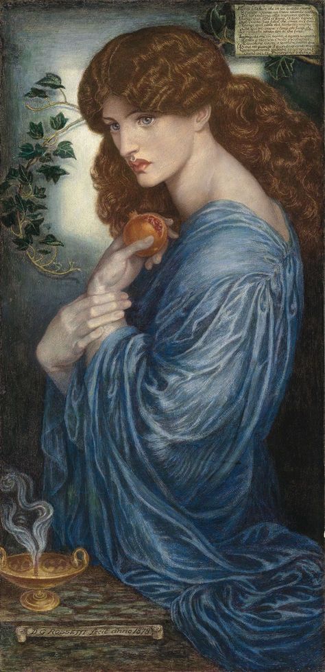 A version of Dante Gabriel Rossetti’s Proserpine to be offered at Christie’s | Christie's Aberdeen Art Gallery, Gabriel Rossetti, Pre Raphaelite Brotherhood, Pre Raphaelite Art, Edward Burne Jones, Dante Gabriel Rossetti, John Everett Millais, Margaret Mitchell, Classical Mythology