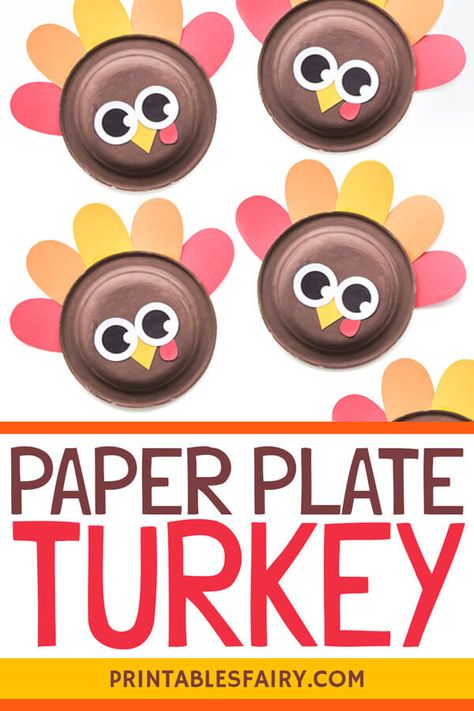 This Paper plate turkey craft for kids is a fun idea to celebrate Thanksgiving with your toddlers and preschoolers. Free printable turkey paper plate template included! Plate Turkey Craft, Turkey Crafts Preschool, Printable Turkey Template, Paper Plate Turkey, Turkey Template, Thanksgiving Craft Ideas, Turkey In Disguise, Plate Template, Fall Activities For Kids