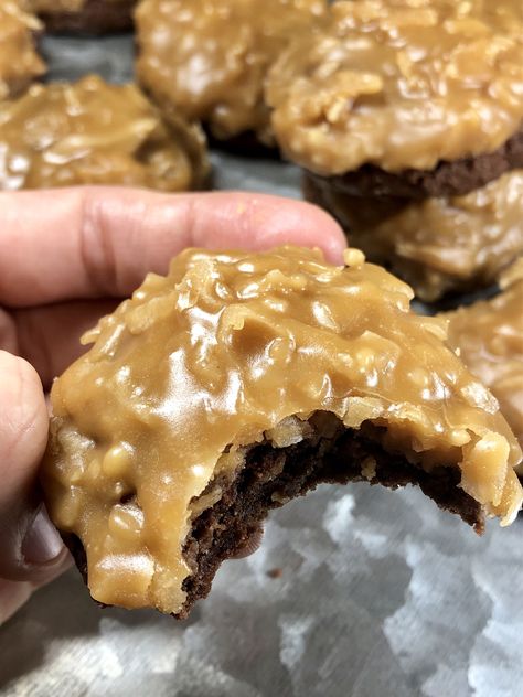 German Chocolate Cookies - Powered by @ultimaterecipe German Chocolate Cake Cookies, German Chocolate Cookies, Chocolate Cake Mix Cookies, German Chocolate Cake Mix, Whiskey Cake, Chocolate Cake Cookies, Coconut Pecan, Cake Mix Cookie Recipes, Pepper Steak