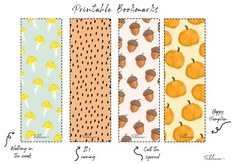 Bookmarks Autumn, Fall Hedgehog, Paint Autumn, Autumn Wallpapers, Free Printable Bookmarks, Happy Pumpkin, Printable Bookmarks, Illustration Cute, Print Iphone