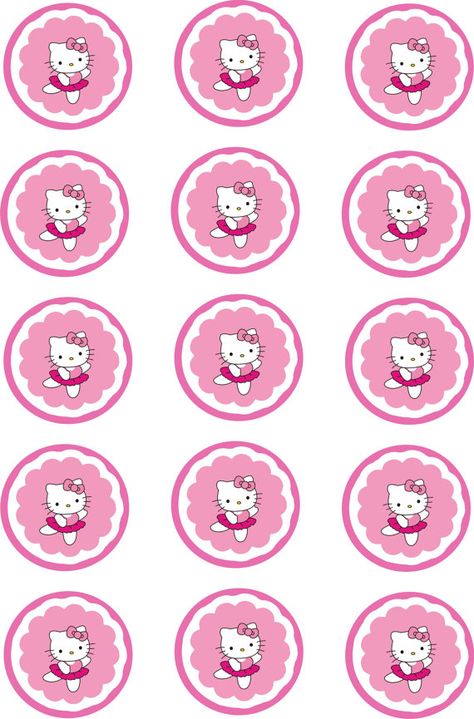 Instant Download Printable 15 x Sweet Hello kitty by allforparty Hello Kitty Unicorn Birthday Party Ideas, Hello Kitty Printables Birthday, Hello Kitty Cupcake Toppers Printables, Hello Kitty Theme Party, Hello Kitty Printables, Princess Kitty, Hello Kitty Birthday Party, Hello Kitty Cupcakes, Birthday Cake Topper Printable