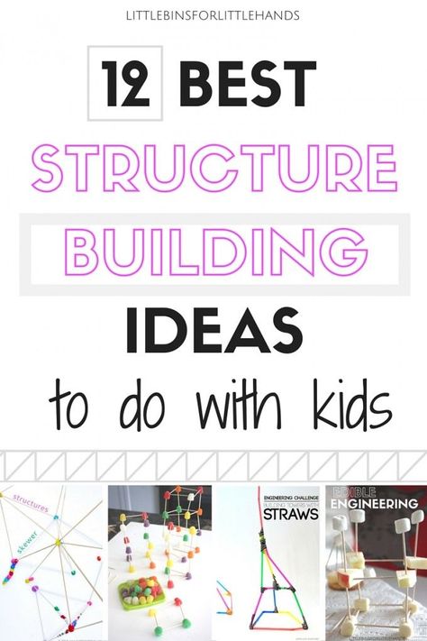 Best Structure Building Activities to do with preschool, kindergarten, and grade school age kids. Try these STEM challenges and engineering projects with simple materials. Engineering Activities For Kids, Activities To Do With Kids, Grade 3 Science, Kids Stem Activities, Structure Building, School Age Activities, Engineering Activities, Math Activities For Kids, Construction Activities