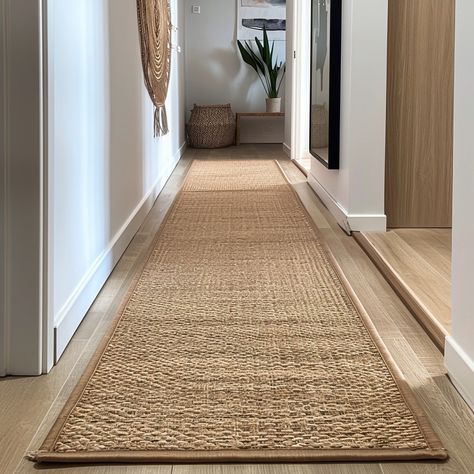 Elevate your hallway with The Natural Rug Store's custom-made natural fibre runner rugs! 🌿 Designed to complement your home's unique dimensions and aesthetic, these runners infuse warmth and character into your entryway. Create a cozy, welcoming atmosphere that greets your family and guests alike. 🏡💚 #NaturalFibreRunners #EcoFriendlyEntryway #TheNaturalRugStore #HallwayElegance #NaturalRugs #SeagrassRugs #SisalRugs #CoirRugs #JuteRugs #Sisool #WoolRugs Jute Hallway Runner, Hallway Rugs Ideas, Long Hallway Rug, Coir Rug, Entrance Rugs, Entrance Hall Decor, Natural Rugs, Living Room Decor Neutral, Jute Rug Runner