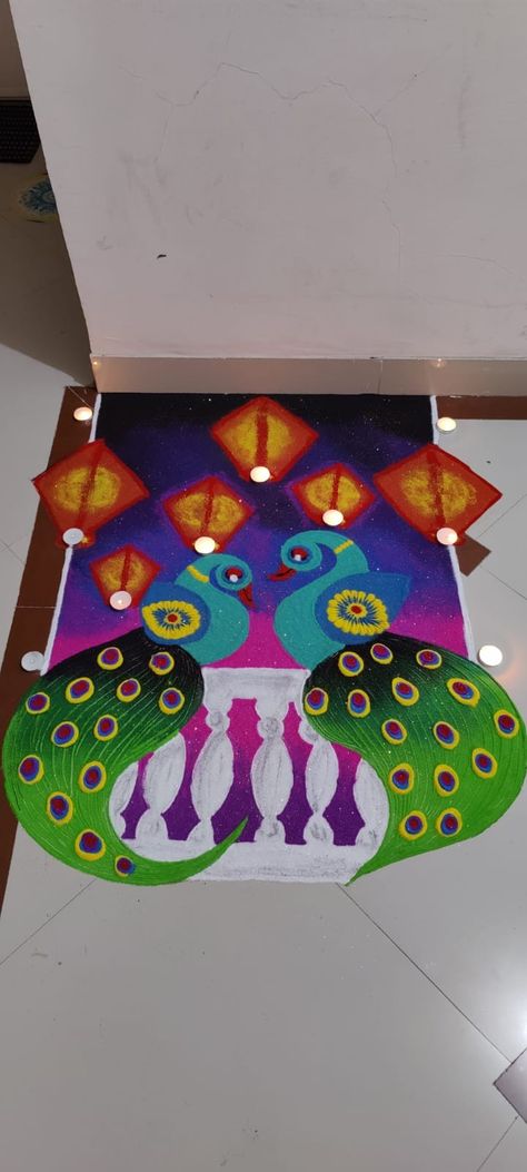 Big Rangoli For Diwali, Rangoli Designs Big, 2024 Diwali, Rangoli For Diwali, Mandir Decoration, Easy Rangoli Designs Videos, Big Rangoli, Rangoli Art, Rangoli Designs Latest