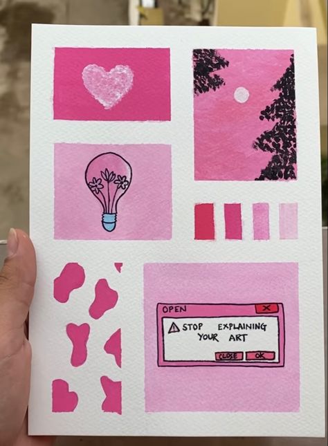 Painting Mood, Art Markers Drawing, Easy Canvas Art, Bullet Journal Diy, Canvas Painting Designs, Easy Doodle Art, Easy Doodles Drawings, Small Canvas Art, Cute Doodles Drawings