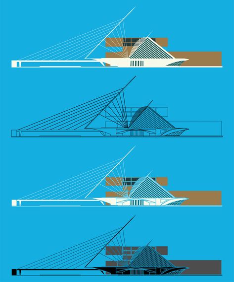 Milwaukee  Art  Museum  Gallery  Wisconsin  MAM  USA  United States  America  city architecture landmark monument skyline walkway postcard travel building tourism beautiful famous concrete structure engineering  urban Lookout  facade  futuristic  modern  public  government  state  frontal  view  design white glass isolated art vector design icon silhouette outline illustration drawing symbol Structure Engineering, Silhouette Outline, America City, Milwaukee Art Museum, Milwaukee Art, Outline Illustration, Architecture Landmark, States In America, Concrete Structure