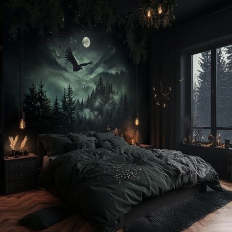 Forest Bedroom Aesthetic, Forest Canopy, Forest Decor, Themed Decor, Canopy Bed, Nature Themed, Enchanted Forest, Enchanted, Forest