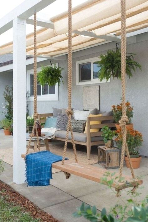 Backyard Lounge, Outdoor Patio Designs, Summer Patio, Budget Patio, Patio Decorating Ideas On A Budget, Pergola Plans, Small Backyard Patio, Pergola Patio, Budget Backyard