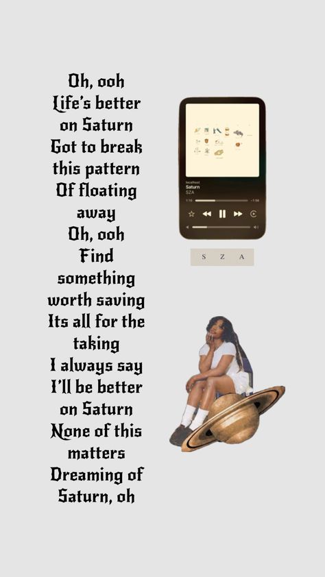 #sza #saturn #lyrics #f4f Saturn Lyrics, Sza Lyrics, Drawing Sunset, Giving Up On Life, Lyrics And Chords, Song Lyrics, Good Things, Energy, Songs