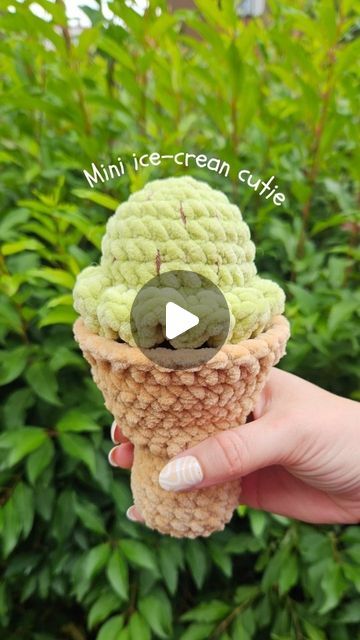 Claire Howse on Instagram: "🍦Introducing the mini ice-cream cutie!  Ever since the resounding success of the Cupcake Cuties crochet pattern I launched in January, I've wanted to do an ice cream version for the Summer☀️ And here we are!  Free patterns take just as long to create as paid ones, so if this post gets enough interest, I'll release it as a free pattern!🥳  What flavour would you make your ice-cream cutie?  #crochet #crochetersofinstagram #crochetlove #newreel #instagramreels #amigurumipattern #amigurumicrochet #crochetamigurumi #crochetpattern #icecreamlover #freecrochetpattern" Ice Cream Crochet Pattern Free, Crochet Cupcake Pattern Free, Crochet Ice Cream, Please Please Please, An Ice Cream, Free Patterns, Sabrina Carpenter, Amigurumi Pattern, Crochet Amigurumi