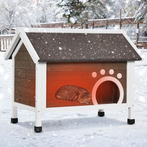 Winter Cat House, Cat Shelters For Winter, Internal Partition, Insulated Cat House, Cats Brown, Outdoor Cat Shelter, Feral Cat Shelter, Multiple Cats, Feral Cat