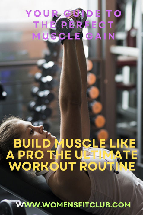 Discover the ultimate workout routine for muscle gain tailored for women! This comprehensive guide focuses on strength training, balanced exercises, and progressive overload principles to build lean muscle effectively. Perfect for women looking to enhance their strength and sculpt their bodies with targeted workouts. How To Gain Muscle For Women, Gain Muscle Workout, Women Workout Routine, At Home Workout Routine, Routines For Women, Muscle Gain Workout, Best Workout Routine, Muscle Workout, Workout Routines For Women