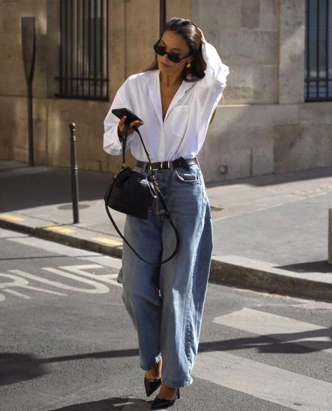 Fashion 60s, Outfit Chic, Populaire Outfits, Outfit Jeans, Looks Street Style, Outfit Trends, Mode Ootd, Modieuze Outfits, Elegantes Outfit