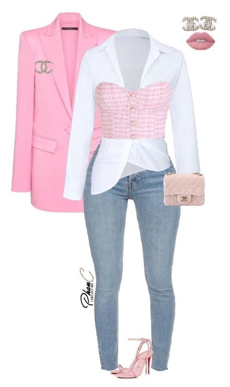 Pink And Blue Outfits For Women, Summer Pastel Outfits, Pink Blazer Outfits For Women, Women Summer Outfits, Elegante Casual, Classy Fashion, Classy Work Outfits, Classy Casual Outfits, Stylish Work Outfits