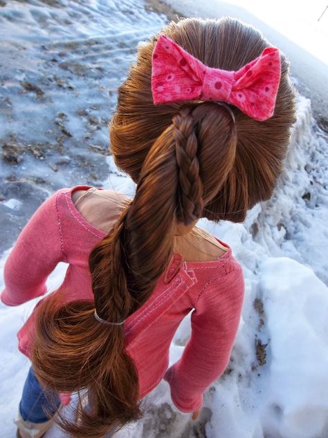 American Girl Place: Braided Rope Braid ~ A Hair Tutorial Ag Doll Hairstyles, Doll Hairstyle, Rope Braided Hairstyle, American Girl Hairstyles, Doll Hairstyles, Journey Girl Dolls, American Girl Doll Hairstyles, Dolls Hair, American Girl Diy