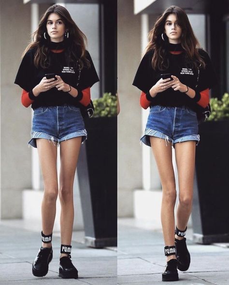 Nobu Malibu, Kaia Gerber Style, Puma X Fenty, Strap Sneakers, Girls Frock Design, Model Inspo, Causal Outfits, I Am Gia, Kaia Gerber