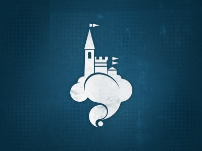 Een sprookjes-gevoel, dat krijg ik hiervan. Weer erg simpele vormen die samen een sterk geheel zijn. Die eenvoud zou ik zelf ook graag onder de knie krijgen. Cloud Logo Design, Cloud Castle, Castle In The Clouds, Sky Logo, Cloud Logo, Illustration Design Graphique, Giants Logo, Logo Cloud, Inspiration Logo Design