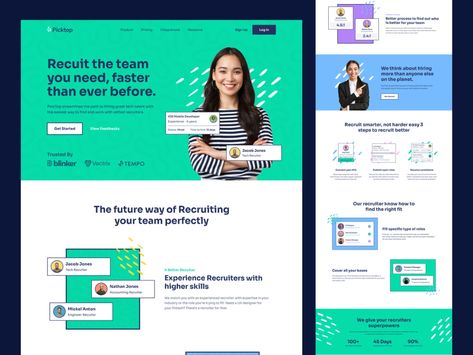 PickTop -hiring platform Website Design by Abdur rafi Joy for DesignOps on Dribbble Hiring Website Design, Product Labels, Web Design And Development, Web Project, Web Development Design, Human Resources, Ux Design, Website Template, The Field