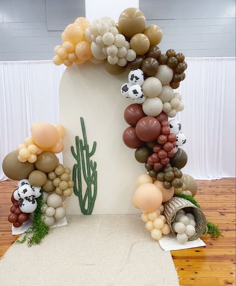 How The West Was One Balloon Arch, Boho Western Balloon Garland, Western Party Balloon Arch, Western Theme Balloon Arch, Western Baby Shower Backdrop, Cowboy Theme Balloon Garland, Western Balloon Arch, Balloon Garland Western Theme, Cow Baby Shower Theme