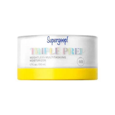 Triple Prep Weightless Multitasking Moisturizer SPF 40 Face Sunscreen - Supergoop! | Sephora Supergoop Sephora, Sunscreen Supergoop, Red Algae, Oily Skin Care, Moisturizer With Spf, Spf Sunscreen, Daily Moisturizer, Skin Care Moisturizer, Skin Care Women