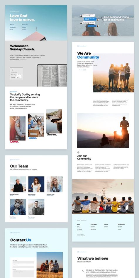 Nonprofit Website Design, Church Website Design, Mercy Ships, Cartoon Website, Harvest Church, Nonprofit Website, Hero Section, Clean Typography, Website Concept