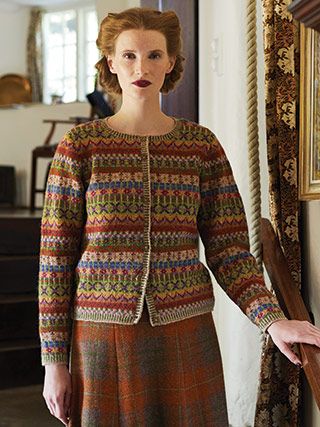 Rowan Knitting, Stranded Knitting Patterns, Marie Wallin, Handknit Design, Rowan Felted Tweed, Rowan Yarn, Knit Cardigan Pattern, Fair Isle Knitting Patterns, Fair Isles