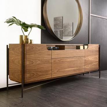 Modern Italian Sideboards and Cupboards Online - DIOTTI.COM Modern White Sideboard, Sideboard Sliding Doors, Sideboard Drawers, Stylish Sideboards, Lacquered Sideboard, Classy Furniture, Credenza Design, Contemporary Sideboard, Sideboard Table