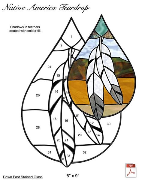 Fish Stained Glass Patterns Free, Stained Glass Teardrop Pattern, Teardrop Stained Glass Patterns, Stained Glass Beginner Patterns, Stained Glass Lanterns Pattern, Stain Glass Patterns Free, Small Stained Glass Ideas, Free Stained Glass Patterns, Diy Stained Glass Window