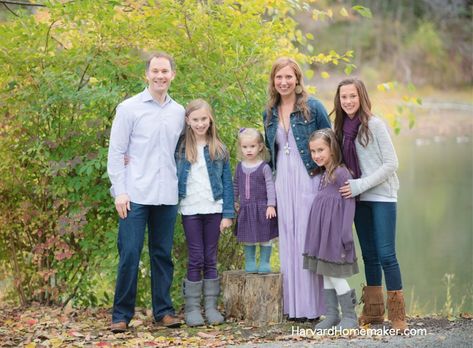 Purple And Navy Family Pictures, Navy And Purple Family Pictures Outfits, Purple Outfits Family Photos, Fall Family Pictures Outfits Purple, Light Purple Family Pictures Outfits, Lilac Family Pictures Outfits, Lavender Family Pictures Outfits, Purple Family Pictures Outfits, Family Photos Purple