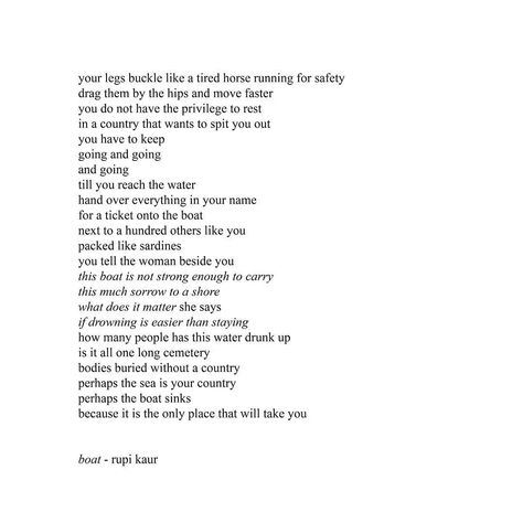 page 126 #thesunandherflowers some of the stories i remember most vividly from my youngest days are the tales of migration. grandparents… Two Dead Boys Poem, Rupi Kaur Poems, Rupi Kaur Quotes, Rupi Kaur, Small Boy, Journal Prompts, Keep Going, Beautiful Words, A Photo