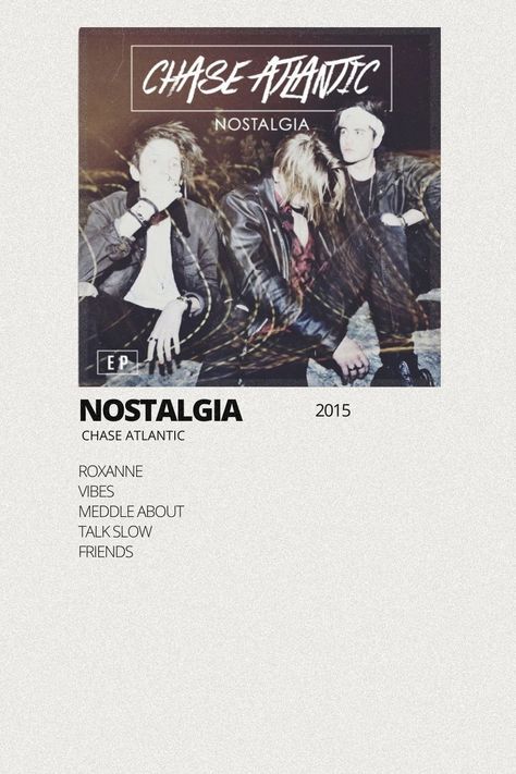 Chase Atlantic Nostalgia, Atlantic Group, Album Polaroid Poster, Polaroid Posters, Chase Atlantic, Polaroid Poster, Music Poster, Album Covers, Christmas Ideas