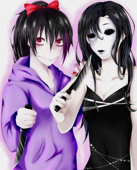 Nina The Killer Fanart, Creepypasta Ships, Japanese Urban Legends, Creepypasta Wallpaper, Nina The Killer, Creepypasta Girls, Jane The Killer, Creepy Pasta Family, Eyeless Jack