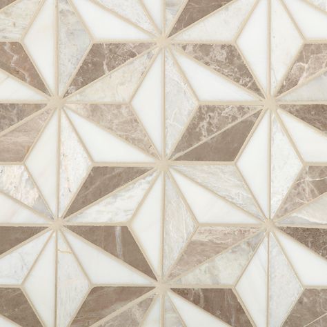 Waterjet Marble, Tile Spacers, Beige Marble, Marble Mosaic Tiles, Hexagonal Mosaic, Marble Mosaic, Marble Colors, Mosaic Designs, Luxury Vinyl Plank