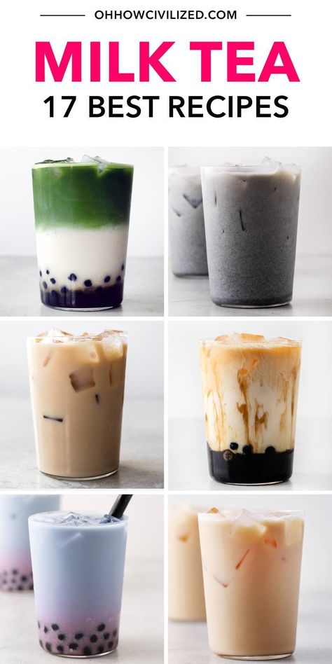 Iced Tea With Milk Recipes, Bubble Tea Drink Recipes, Caffeine Free Milk Tea, Boba Combinations, Thai Boba Tea Recipe, Coffee Milk Tea Boba, Milk Tea Recipe Boba, Milk Tea Recipe How To Make, Dairy Free Boba Milk Tea