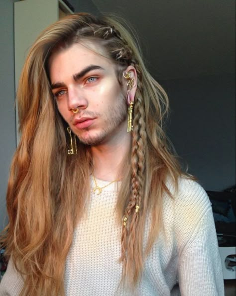 Different Braid Styles, Different Braids, Viking Hair, Mens Braids, Hair Collection, Hair Reference, Hair Pictures, Grunge Hair, Long Hair Styles Men