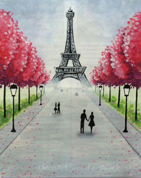 Cute Paris Drawings Easy, Ifill Tower Painting, Eiffel Tower Painting Acrylic Easy, Effelle Tower Drawing, Eiffel Tower Painting Acrylic, Eiffel Tower Painting Easy, Paris Painting Acrylic, Paris Painting Easy, Paris Canvas Painting