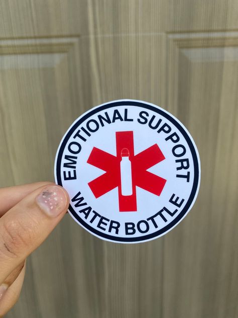 "This \"Emotional Support Water Bottle\" sticker is perfect for customizing your water bottle! I have this sticker on my own water bottle and have gotten so many compliments on it! About my stickers: -All stickers are homemade, printed and cut by me -Weatherproof sticker with a matte finish How to care for your sticker: -It is not recommended to soak, scratch or scrub the stickers Shipping: -Orders will ship USPS. Order tracking is not available. This allows me to provide FREE shipping on ALL or Most Popular Stickers, Water Bottle With Stickers Ideas, Popular Stickers To Sell, Water Bottle Stickers Ideas, Stickers On Water Bottles, Water Bottle Sayings, Cute Water Bottle Stickers, Funny Water Bottle Stickers, Motivional Water Bottle