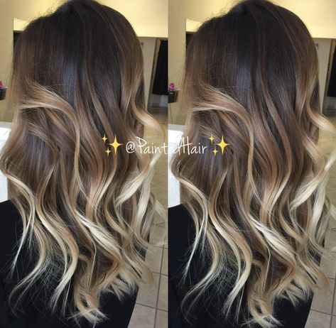 Marshmallow Latte, Color Melting Hair, Color Melt, Long Hair Color, Brown Blonde Hair, Ombre Hair Color, Hair Color Balayage, Hair Painting, Modern Salon