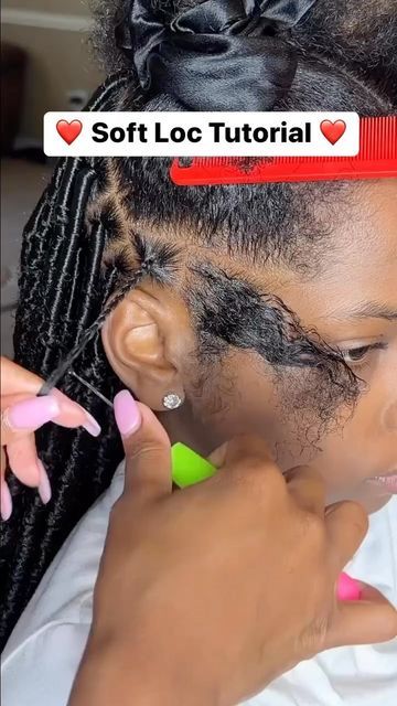 How To Do Soft Locs Tutorial, Soft Dreads Hairstyles For Black Women, Faux Loc Crochet Hairstyles, Crochet Locs Tutorial, Soft Loc Crochet, Soft Loc Tutorial, Crochet Locs Black Women, Soft Faux Locs Long, Fake Locs Hairstyles For Women