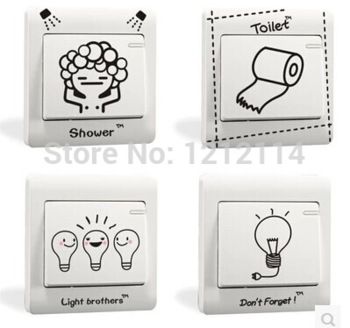 Lovely Stickers, Light Switch Sticker, Shower Lighting, Cheap Wall Stickers, Cars Room, Diy Funny, Wall Stickers Home, Creative Pictures, Pvc Wall