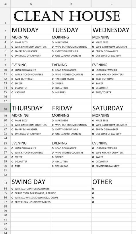 Housekeeping Cleaning Checklist, Clean House Checklist, House Schedule, Checklist Ideas, House Checklist, Deep Cleaning Checklist, Cleaning Schedule Printable, Clean House Schedule, Cleaning Schedules