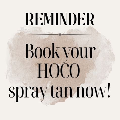 Homecoming is this weekenddd! Get your spray tans booked ASAP(: if there is nothing open on my books that work for you private message me and we can work something out!🤎 Spray Tanning, Work For You, My Books, Work On Yourself, Homecoming, Message Me, Spray, Books, Quick Saves