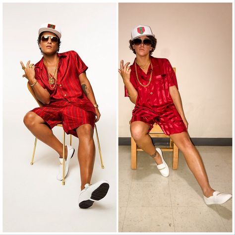 Bruno Costume Bruno Mars Halloween Costume, Bruno Costume, Bruno Mars Outfit, Bruno Mars Costume, Vegas Clothes, Iconic Costumes, Bruno Mars Concert, Halloween Idea, College Halloween