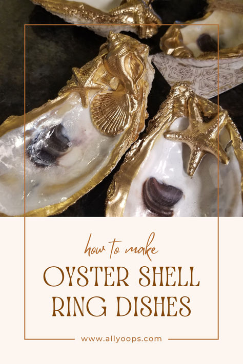 In this video I will show you how I make these beautiful ring dishes out of oyster shells. Diy Oyster Shell, Iod Moulds, Oyster Shell Crafts, Ring Dishes, Ocean Crafts, Shell Ring, Oyster Shells, Shell Crafts, Oyster Shell