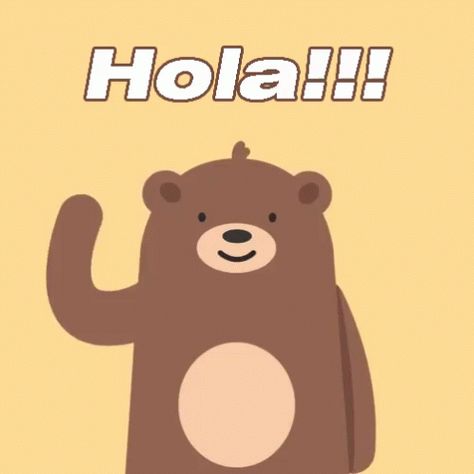 Hola GIF - Hola Saludo - Discover & Share GIFs Bye Gif, Hi Gif, Hello Bear, Hello Gif, Welcome Gif, Bear Gif, Animiertes Gif, Animation Explainer Video, Motion Design Animation