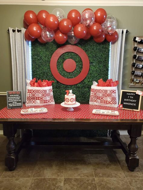 TARGET! Birthday Party Ideas | Photo 16 of 18 | Catch My Party Target Themed Party, Target Themed Birthday Party For Kids, Target Birthday Party Theme, Target Themed Birthday Party, Target Birthday Cakes, Target Birthday Party, Target Place, Target Birthday, Target Party