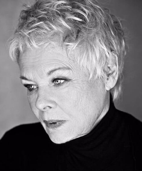 50 Ravishing Hairstyles for Women over 40 - My New Hairstyles Judy Dench Hair, Judy Dench, English Film, Judi Dench, High Priestess, Elizabeth Hurley, Short Grey Hair, Bond Films, Film Stars